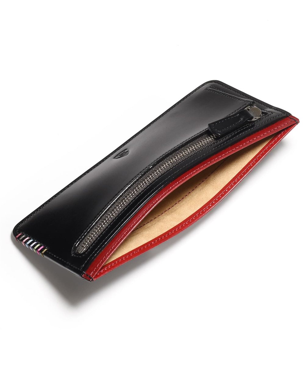 フジタカ フォール オイルコードバン 長財布 スリムウォレット カード段2