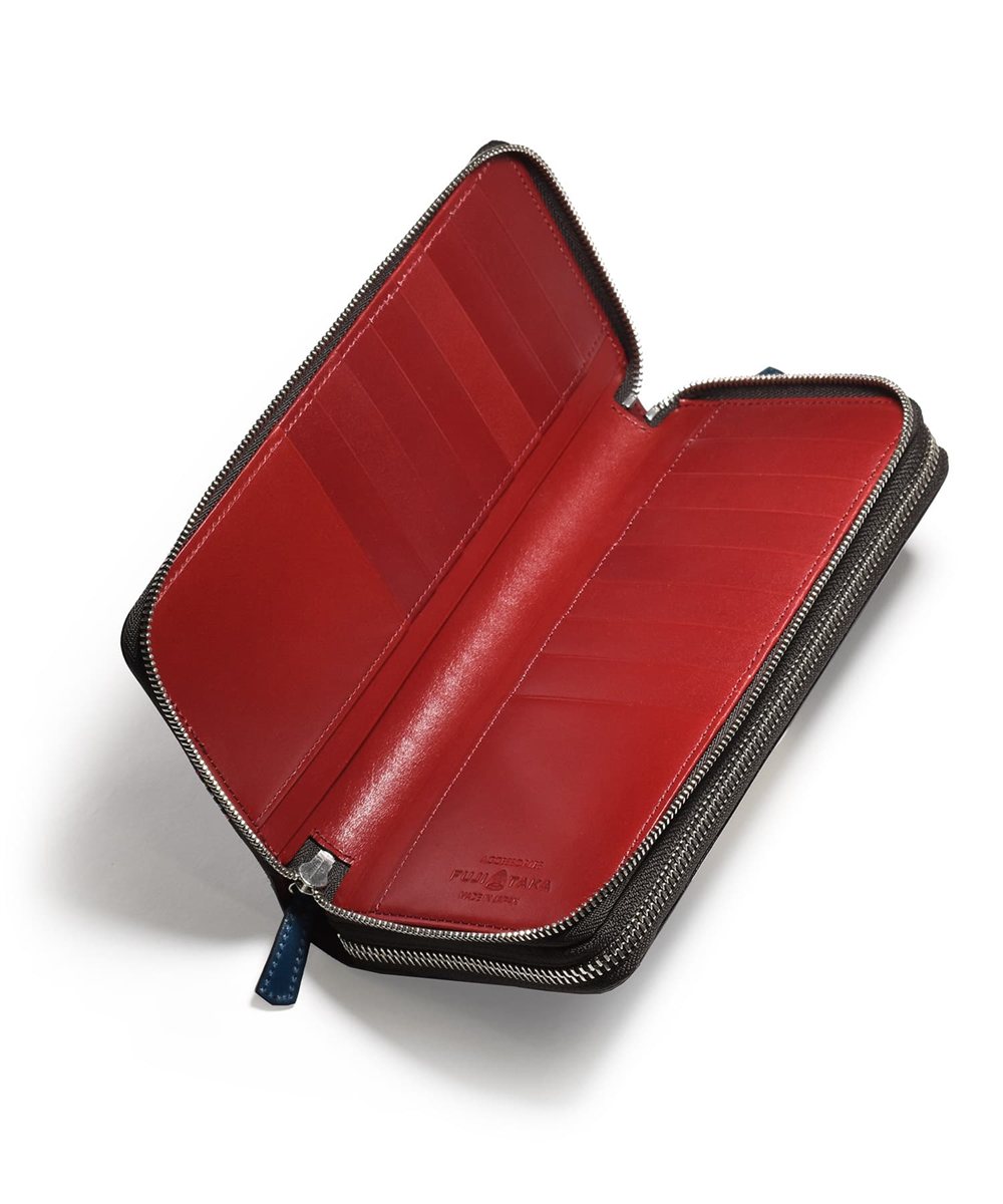 フジタカ フォール オイルコードバン ラウンドファスナー長財布 カード段30 2気室