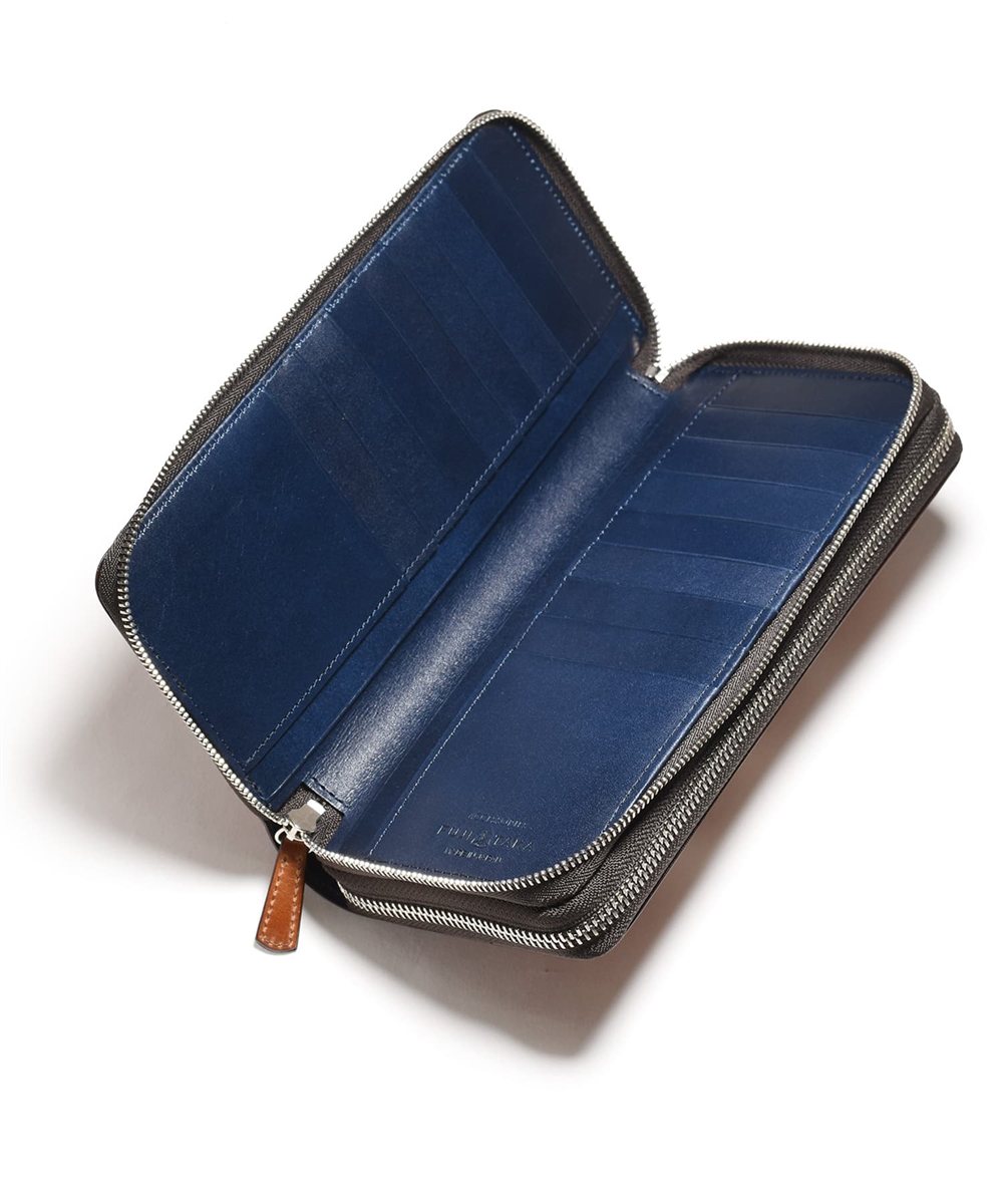 フジタカ フォール オイルコードバン ラウンドファスナー長財布 カード段30 2気室