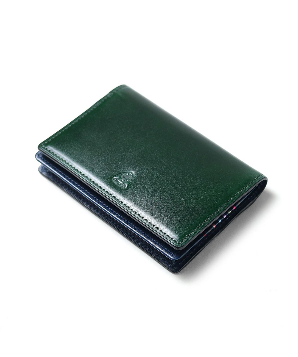 フジタカ フォール オイルコードバン 名刺入れ 通しマチ