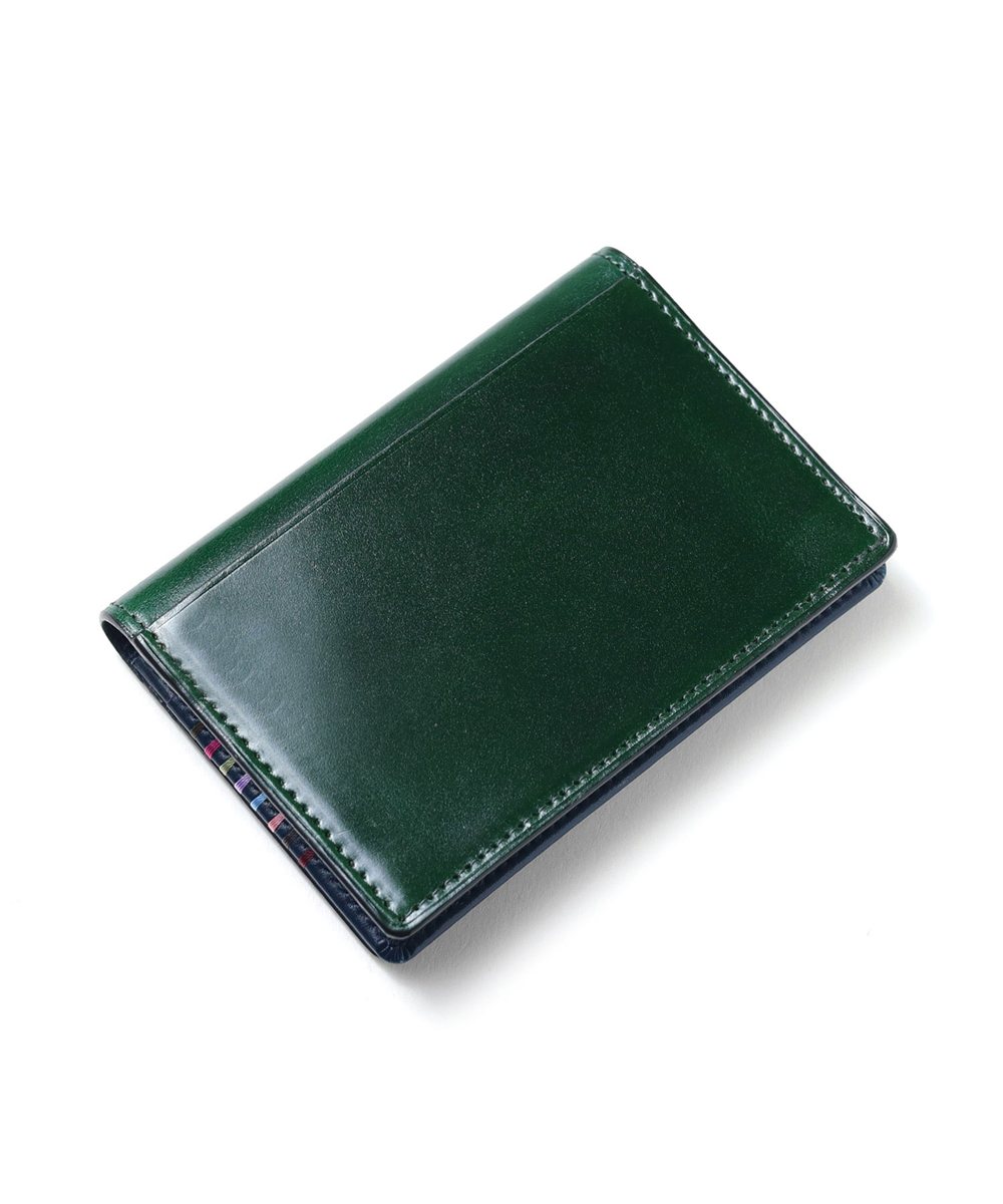 フジタカ フォール オイルコードバン 名刺入れ 通しマチ