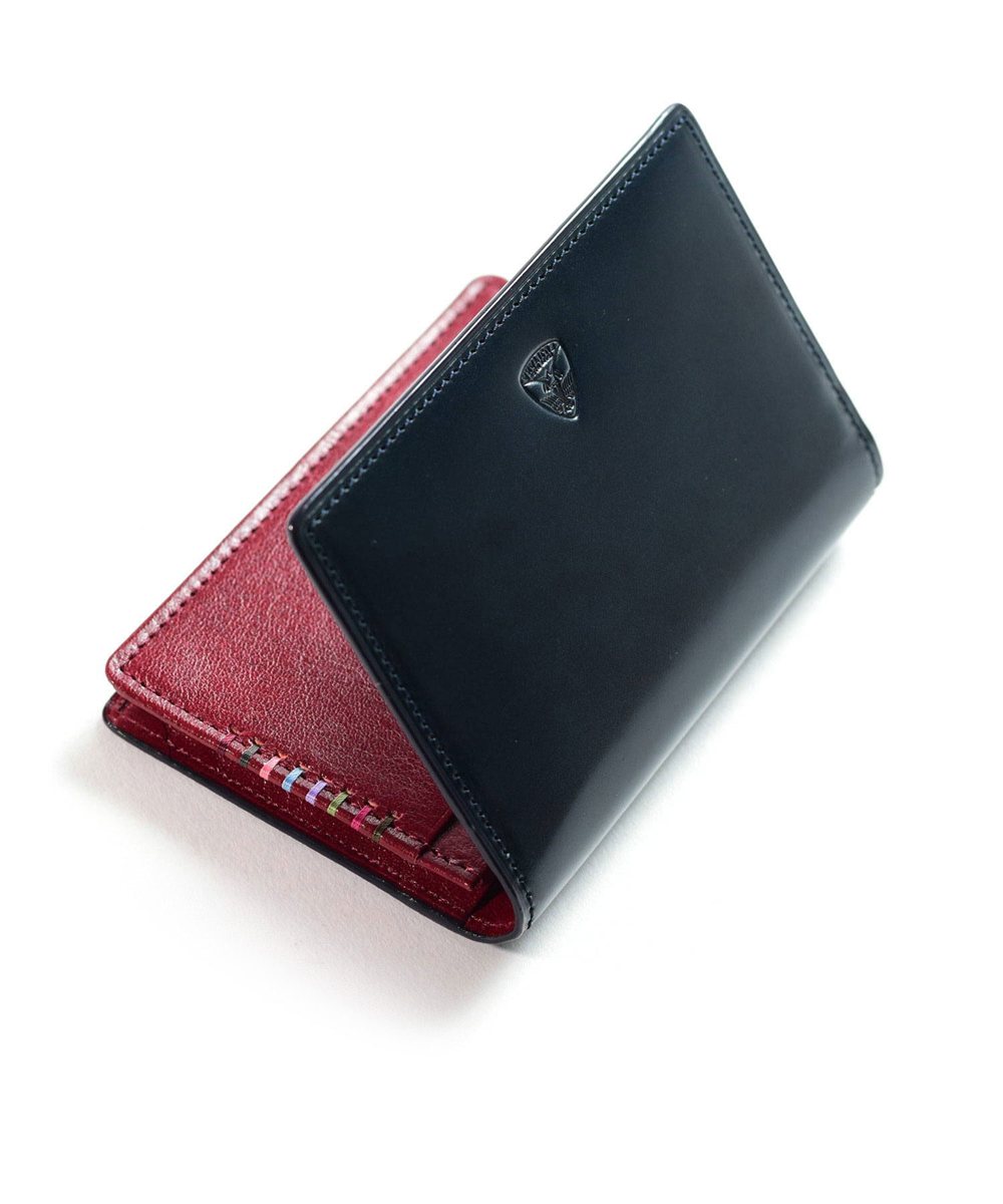 フジタカ フォール オイルコードバン 名刺入れ 通しマチ