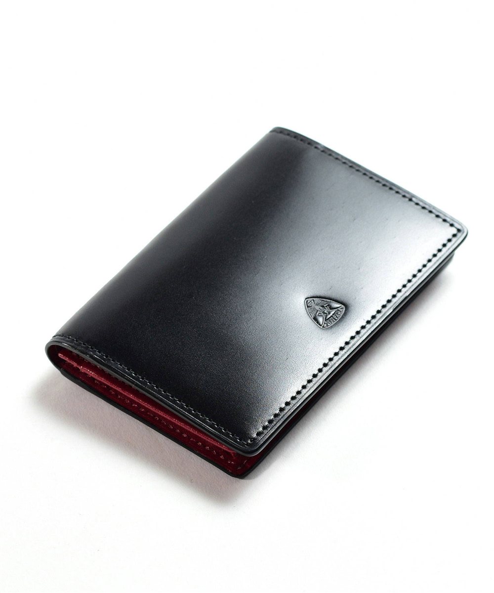 フジタカ フォール オイルコードバン 名刺入れ 通しマチ