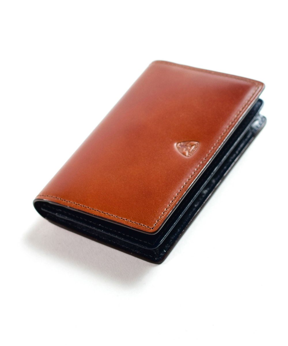 フジタカ フォール オイルコードバン 名刺入れ 通しマチ