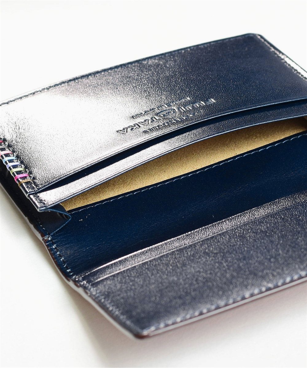 フジタカ フォール オイルコードバン 名刺入れ 通しマチ