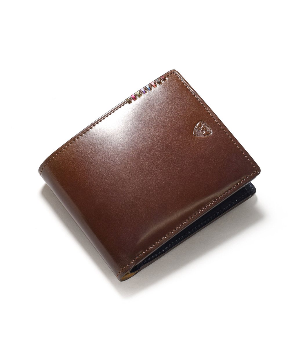 フジタカ フォール オイルコードバン 二つ折り財布 カード段10