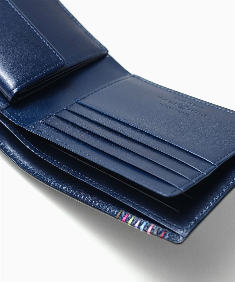 フジタカ フォール オイルコードバン 二つ折り財布 カード段10