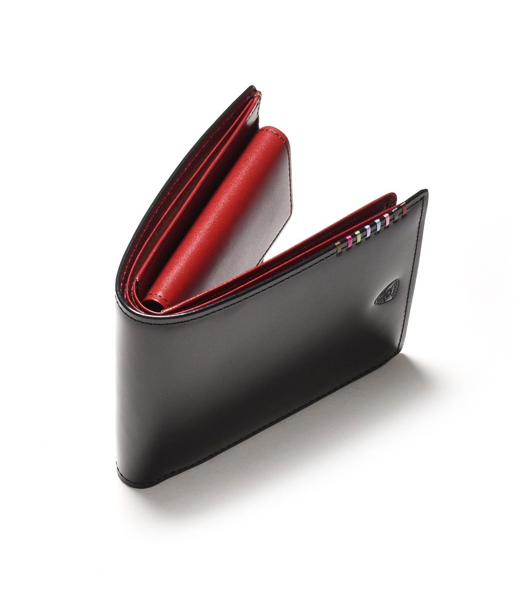 フジタカ フォール オイルコードバン 二つ折り財布 カード段10