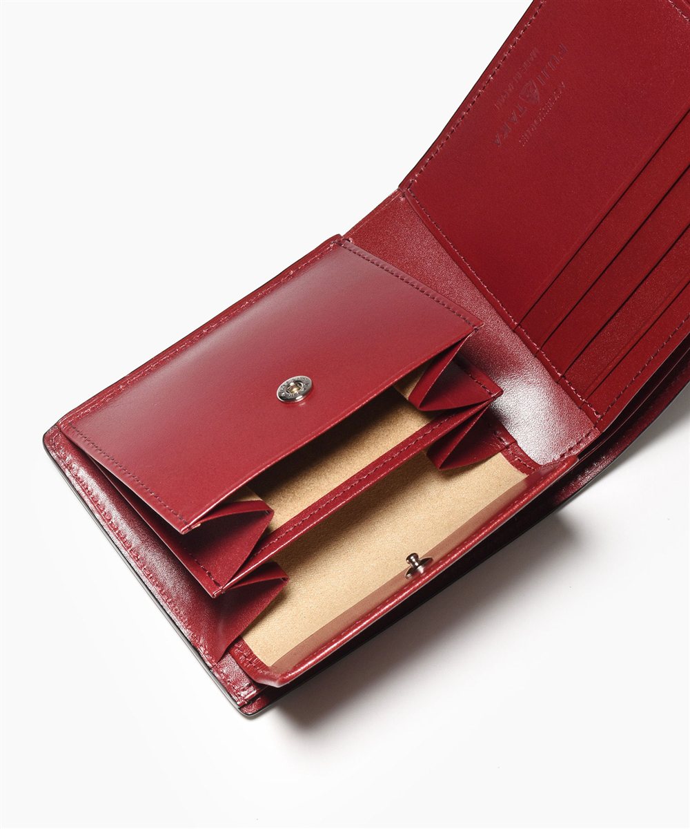 フジタカ フォール オイルコードバン 二つ折り財布 カード段10