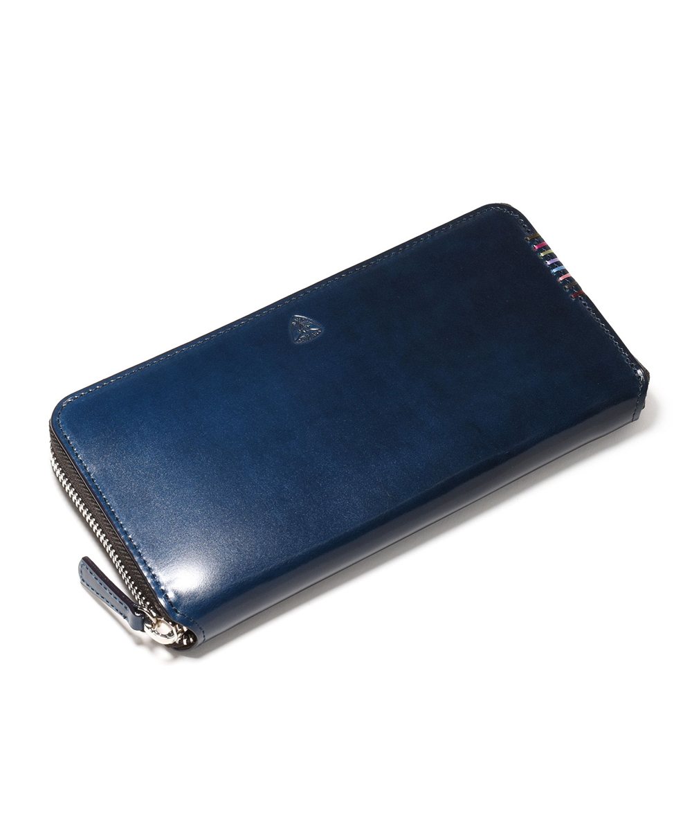 フジタカ フォール オイルコードバン ラウンドファスナー長財布 カード段16