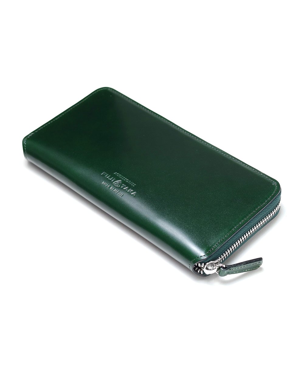 フジタカ フォール オイルコードバン ラウンドファスナー長財布 カード段16