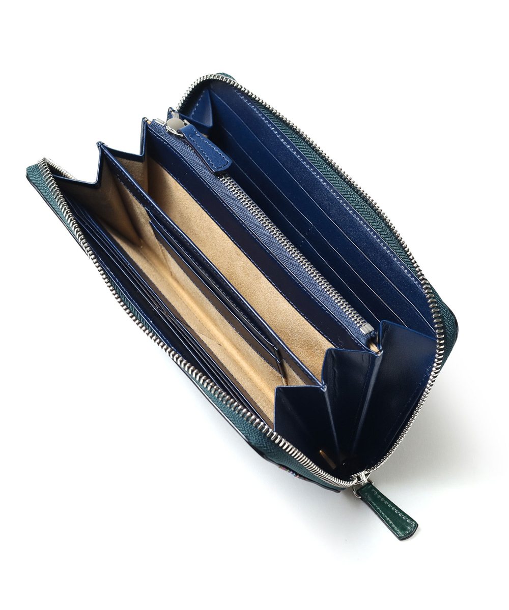 フジタカ フォール オイルコードバン ラウンドファスナー長財布 カード段16