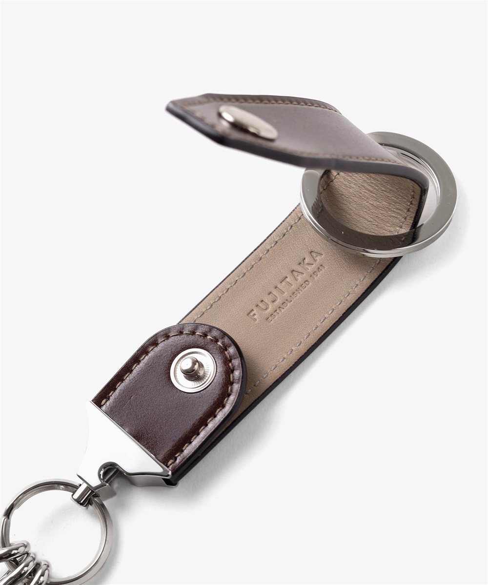 フジタカ フォールII コードバン 3連キーホルダー