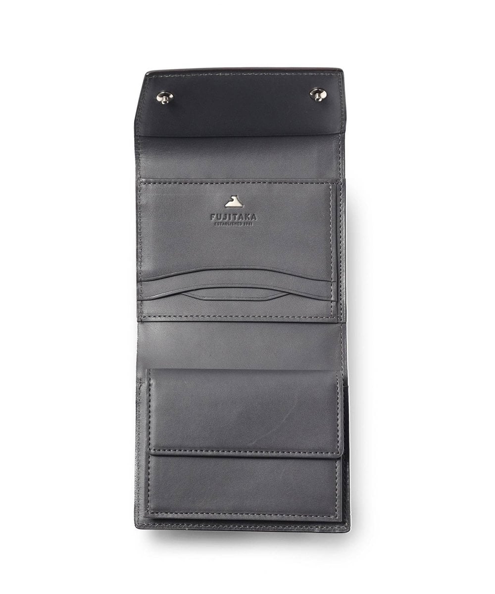 フジタカ フォールII コードバン 三つ折り財布 カード段5