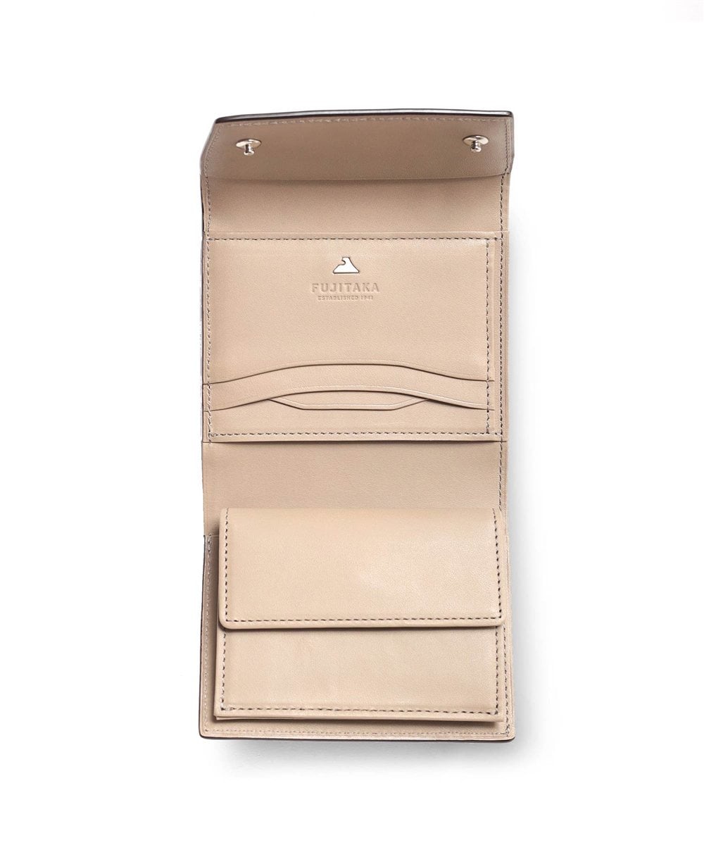フジタカ フォールII コードバン 三つ折り財布 カード段5