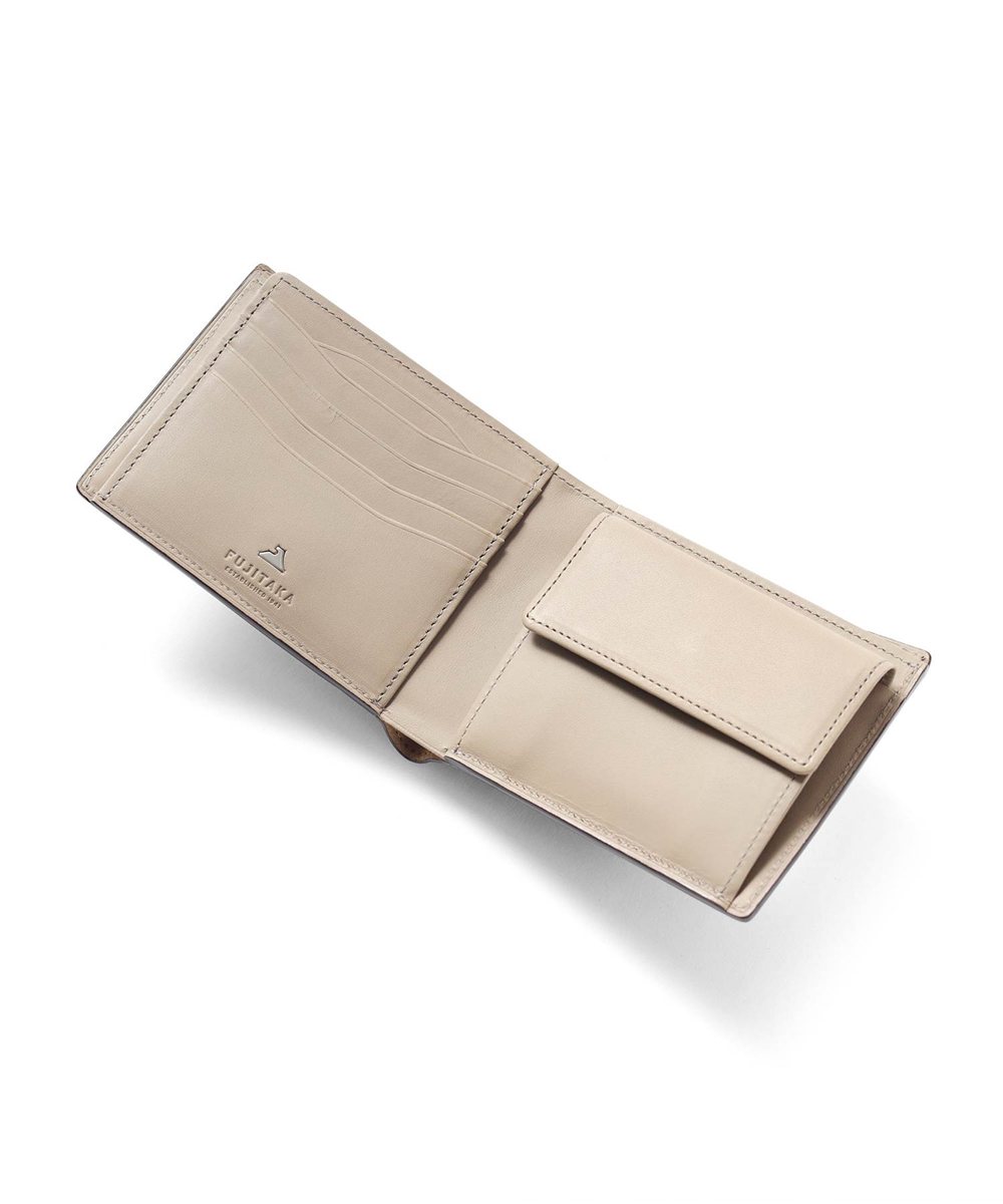 フジタカ フォールII コードバン 二つ折り財布 カード段13