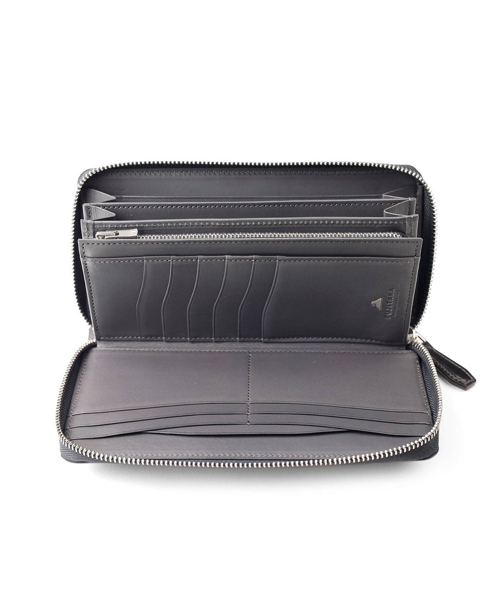 フジタカ フォールII コードバン ラウンドファスナー長財布 カード段19