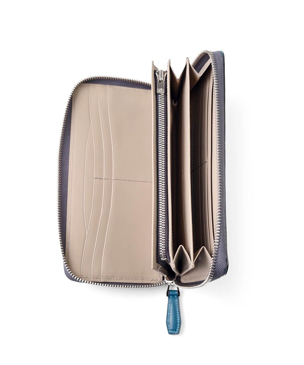フジタカ フォールII コードバン ラウンドファスナー長財布 カード段19