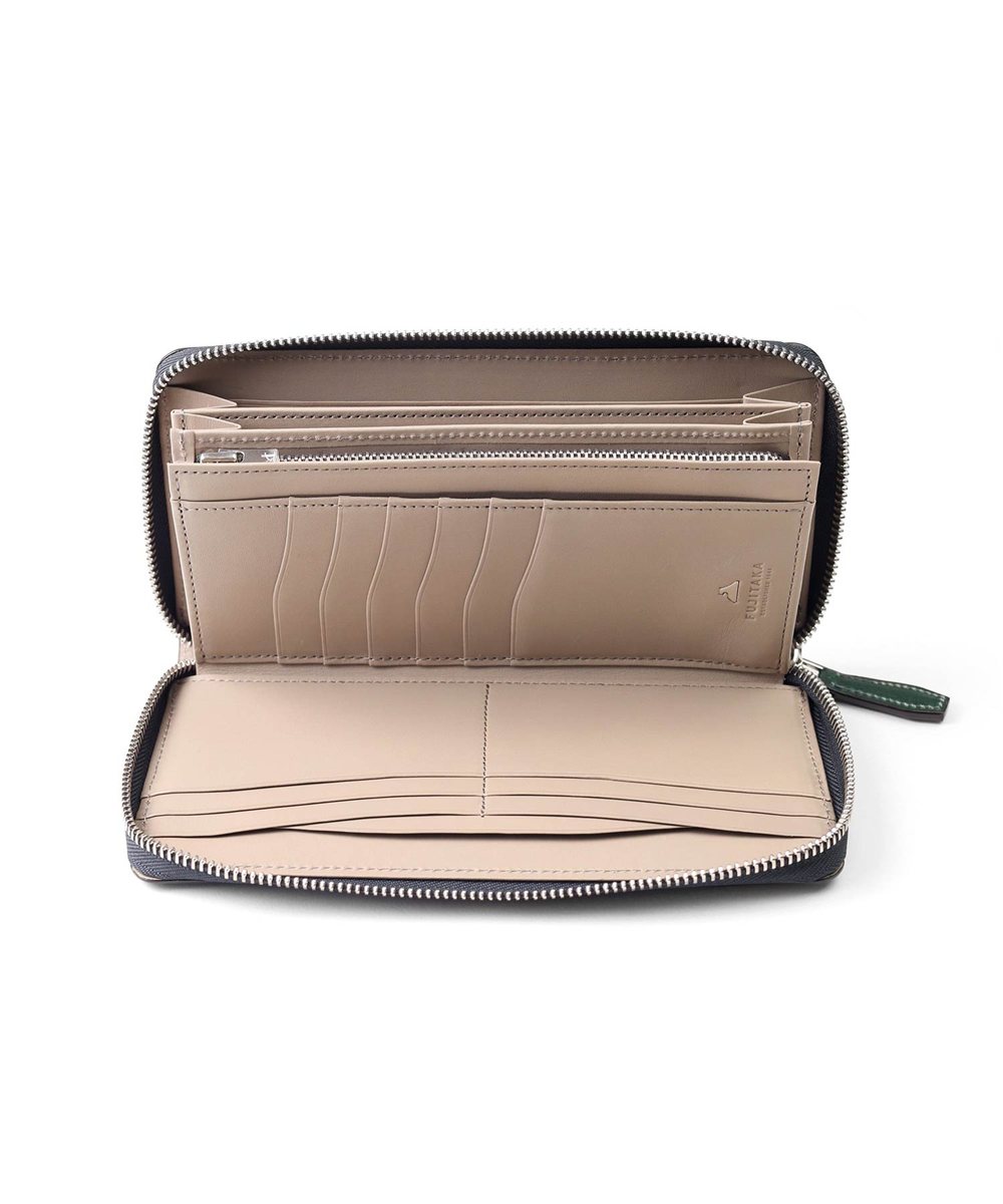 フジタカ フォールII コードバン ラウンドファスナー長財布 カード段19