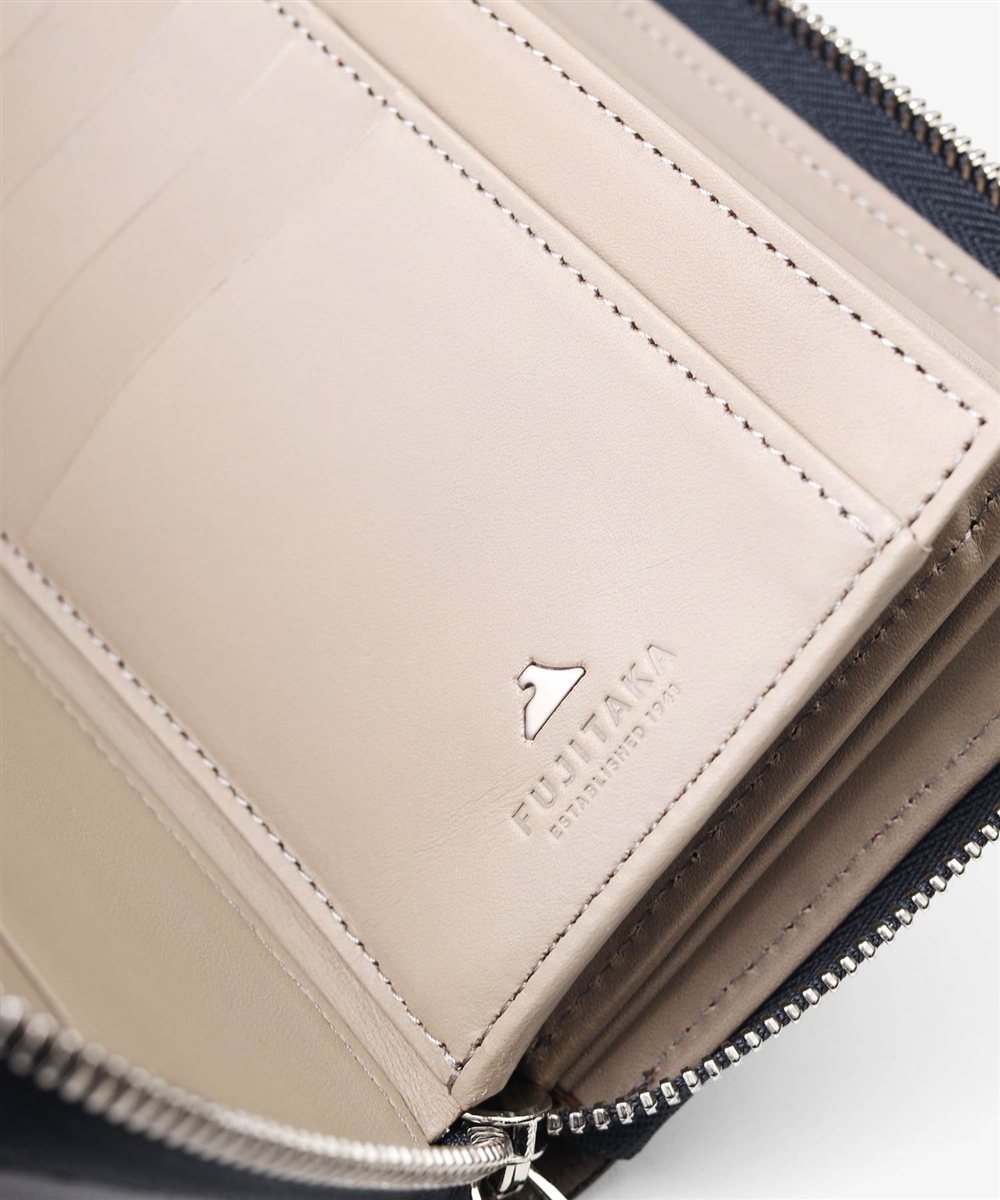 フジタカ フォールII コードバン ラウンドファスナー長財布 カード段19