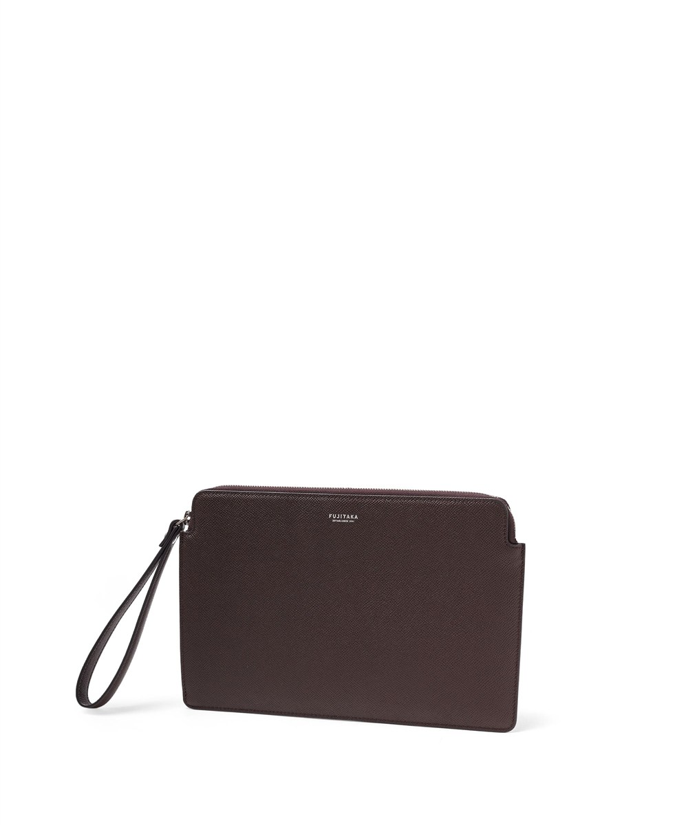 フジタカ ワープロラックスコンフォート レザークラッチバッグ B5