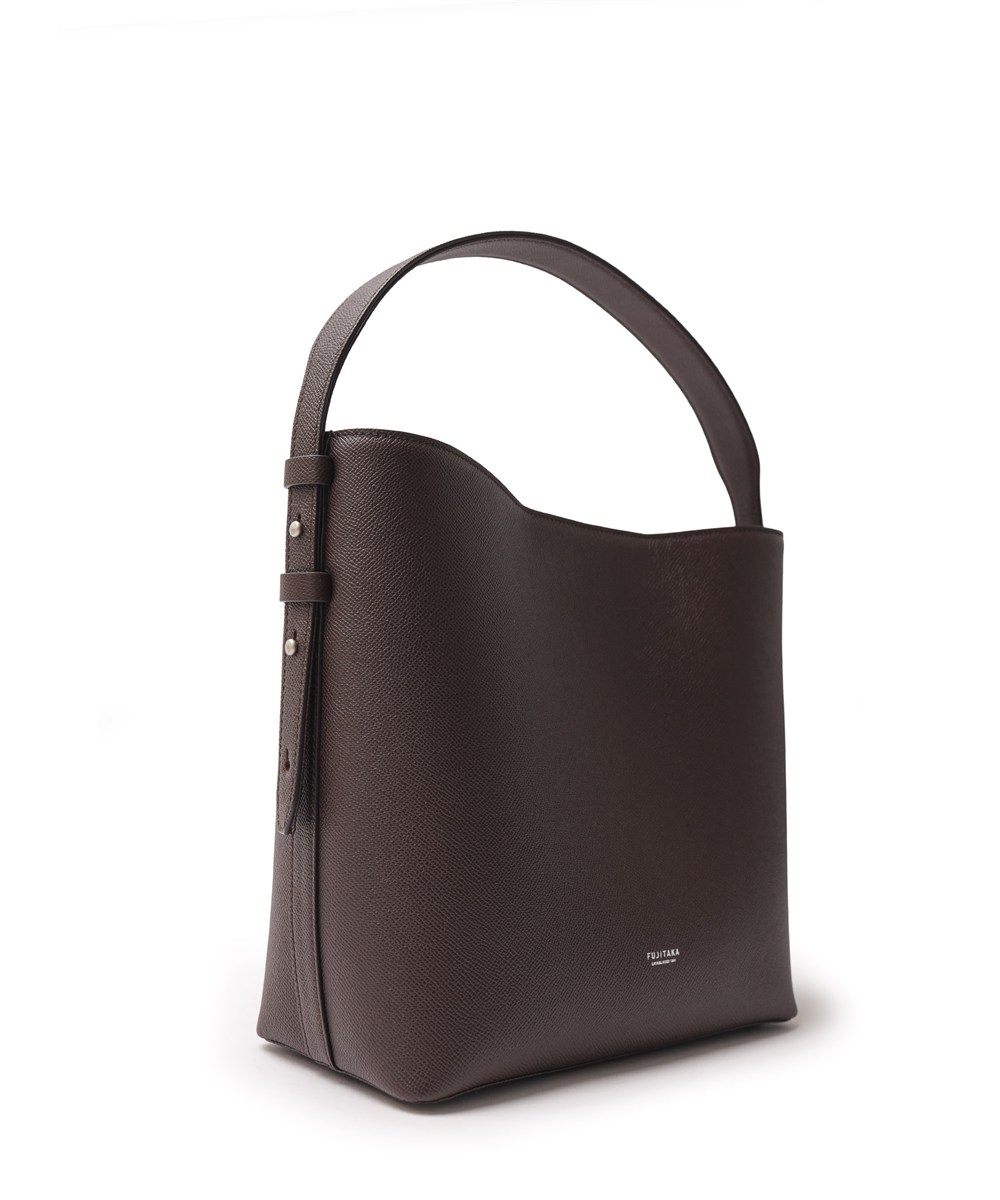フジタカ ワープロラックスコンフォート ワンハンドル ミディアム レザートートバッグ