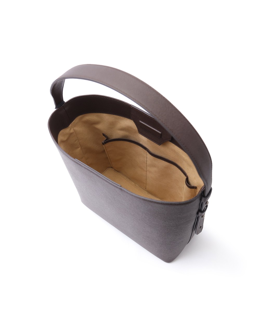 フジタカ ワープロラックスコンフォート ワンハンドル ミディアム レザートートバッグ