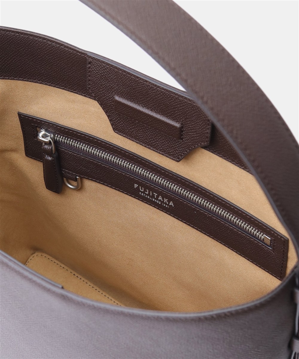 フジタカ ワープロラックスコンフォート ワンハンドル ミディアム レザートートバッグ