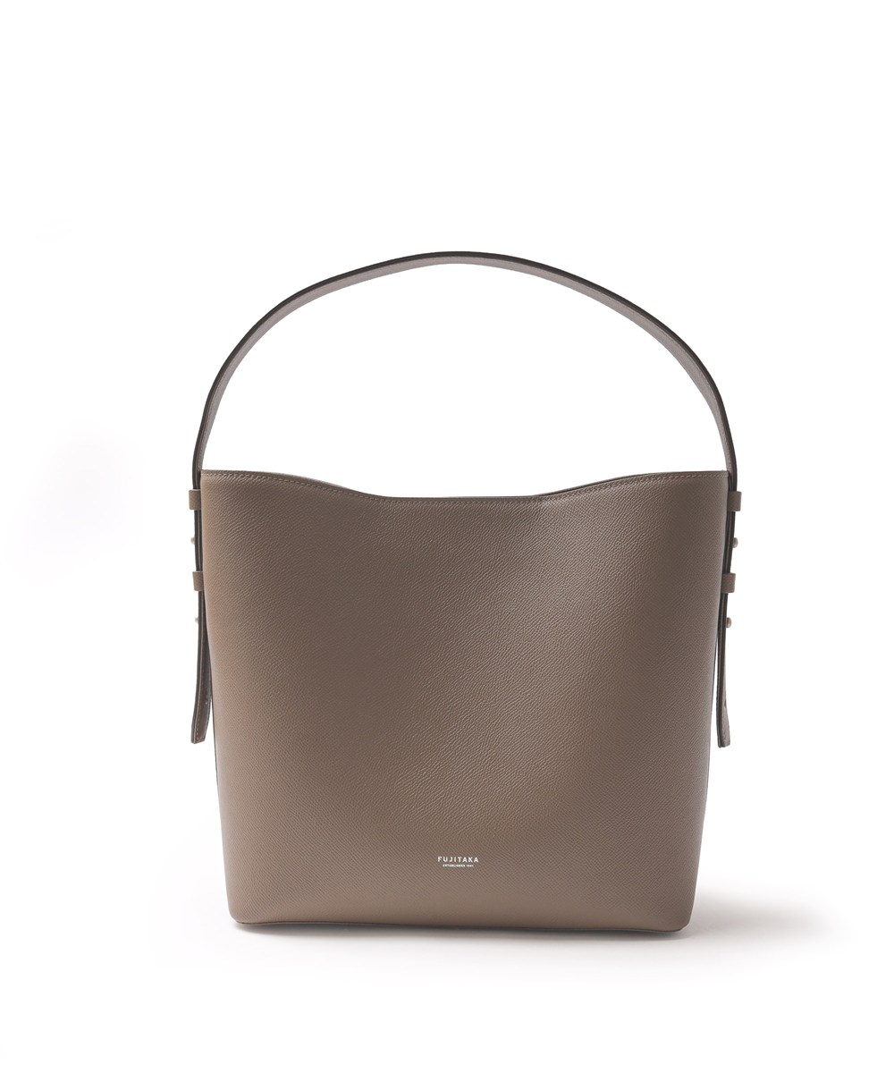 フジタカ ワープロラックスコンフォート ワンハンドル ミディアム レザートートバッグ