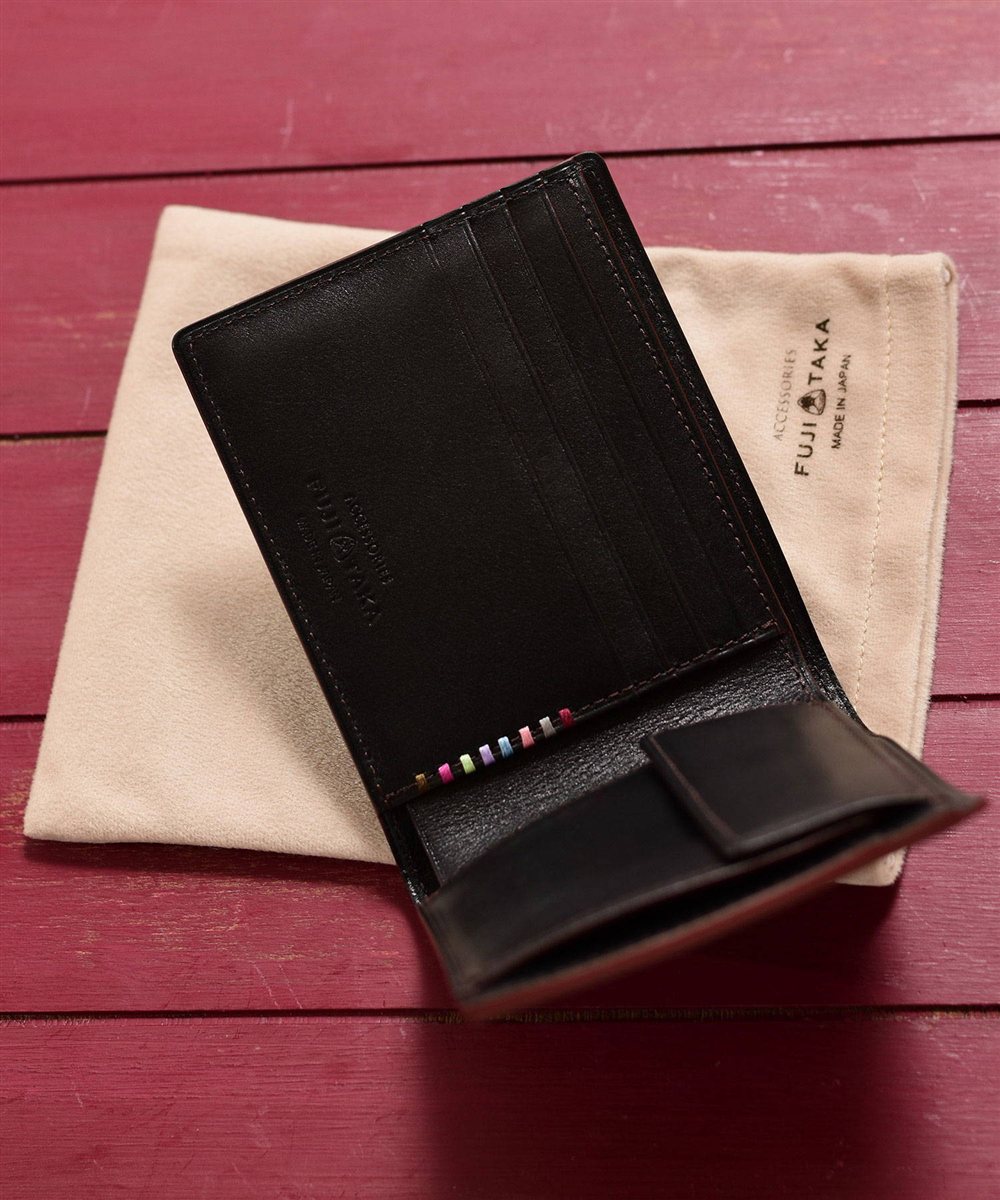 フジタカ デュプイ ボックスカーフ ボックス 二つ折り財布 カード段6
