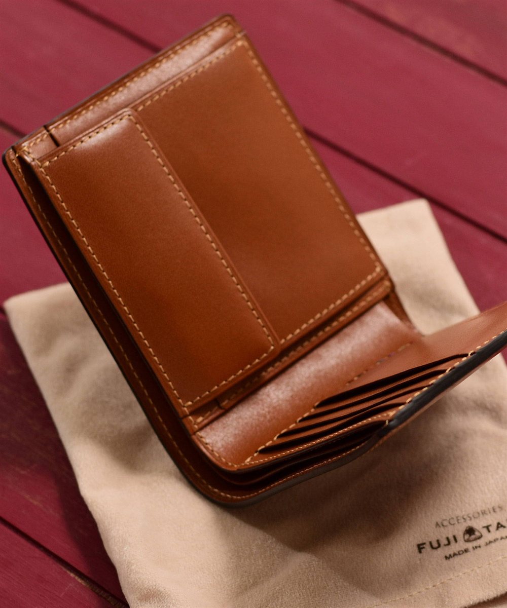 フジタカ デュプイ ボックスカーフ ボックス 二つ折り財布 カード段6