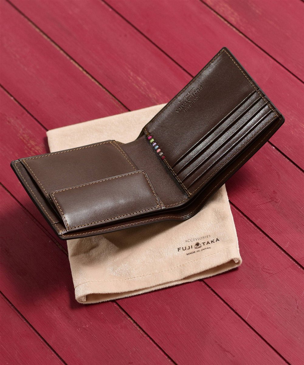 フジタカ デュプイ ボックスカーフ ボックス 二つ折り財布 カード段6