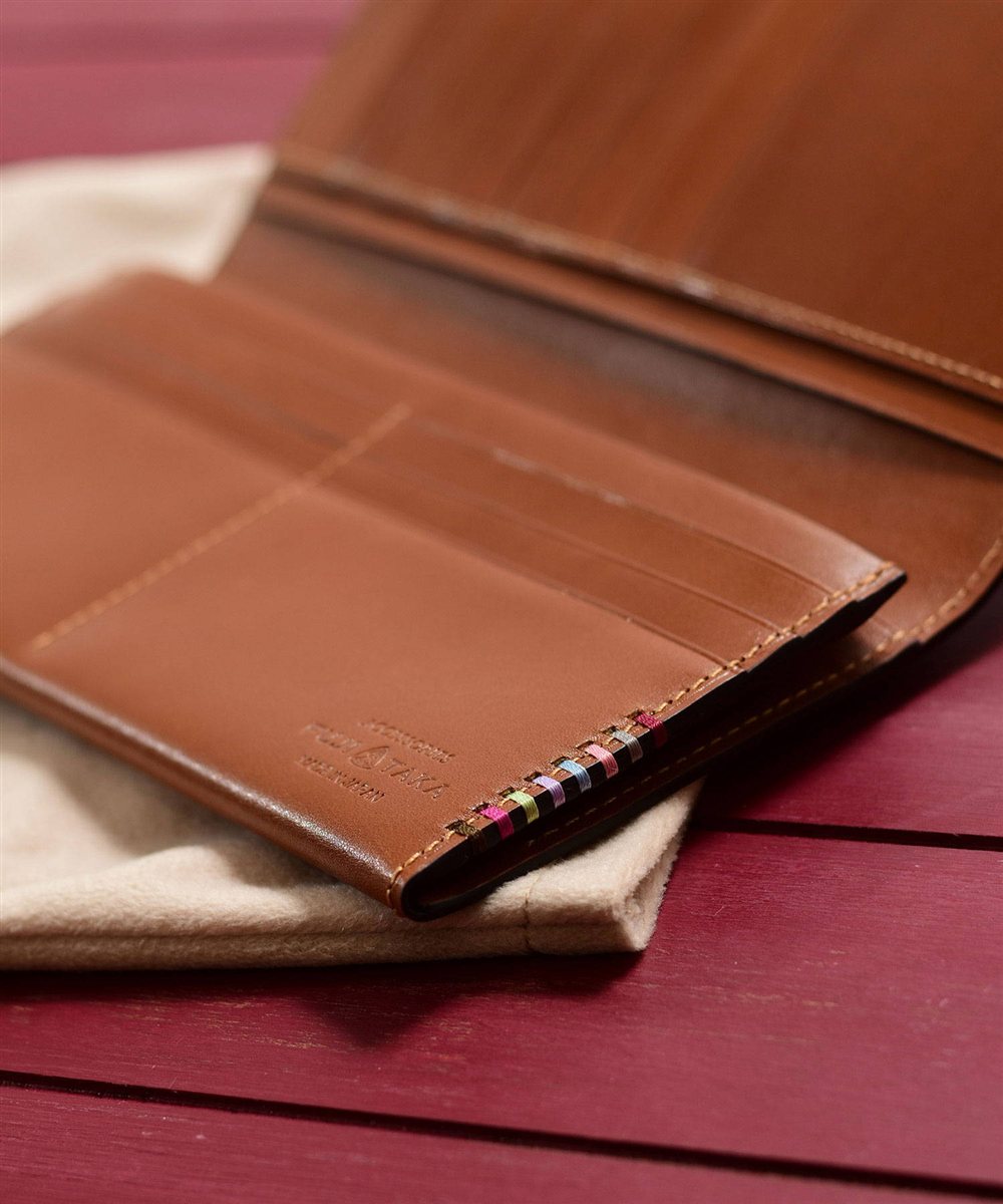 フジタカ デュプイ ボックスカーフ ボックス 長財布 カード段13