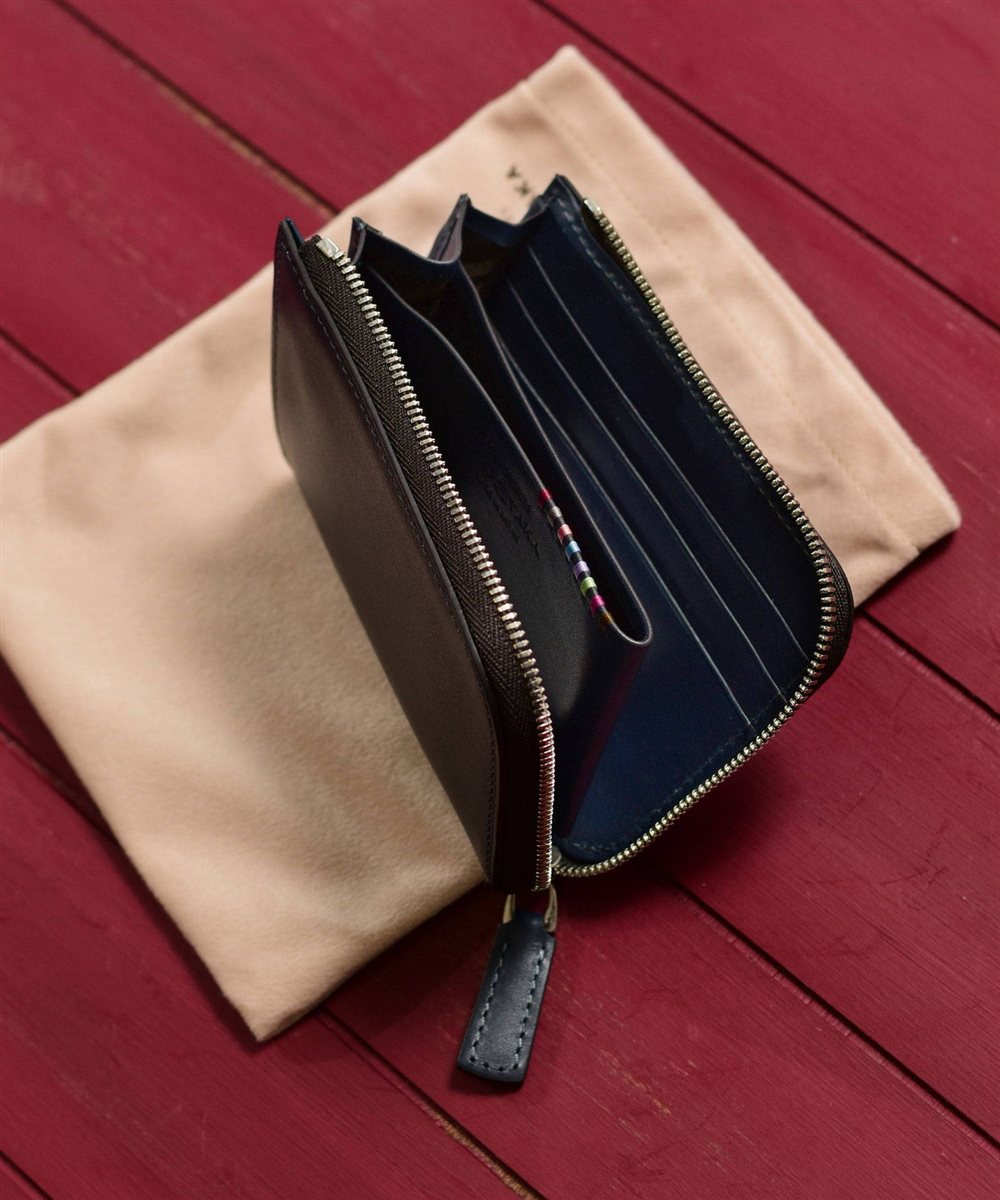 フジタカ デュプイ ボックスカーフ ボックス コンパクト財布 カード段4