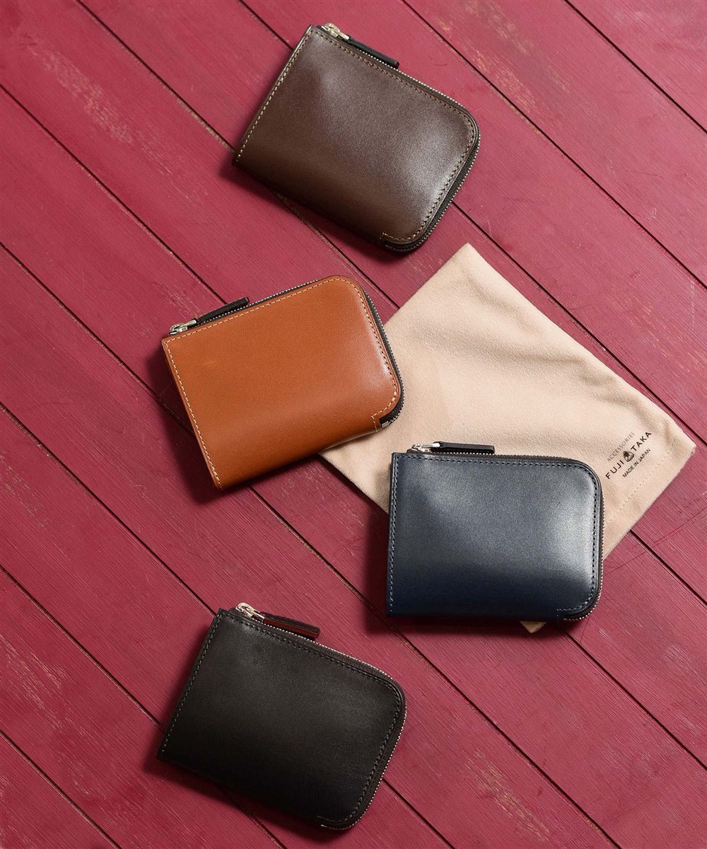 フジタカ デュプイ ボックスカーフ ボックス コンパクト財布 カード段4