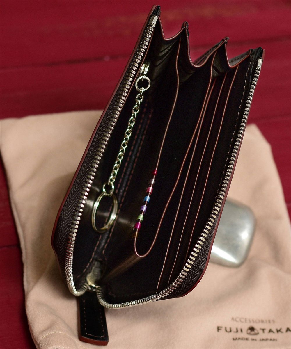 フジタカ デュプイ ボックスカーフ ボックス コンパクト財布 カード段4