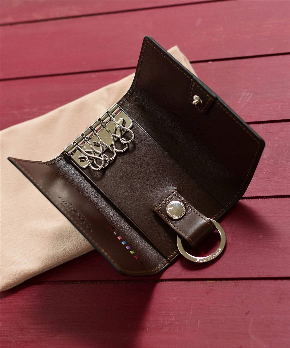 フジタカ デュプイ ボックスカーフ ボックス キーケース 5連 スマートキー対応