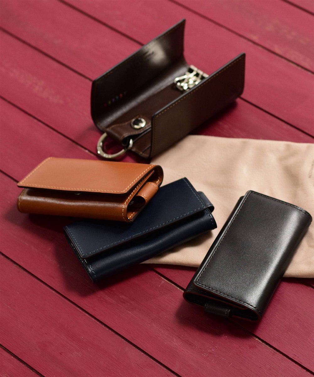 フジタカ デュプイ ボックスカーフ ボックス キーケース 5連 スマートキー対応