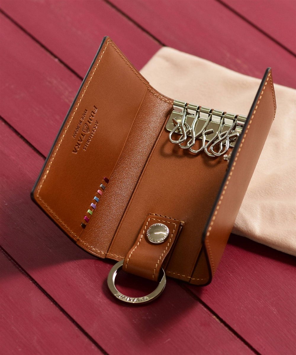 フジタカ デュプイ ボックスカーフ ボックス キーケース 5連 スマートキー対応