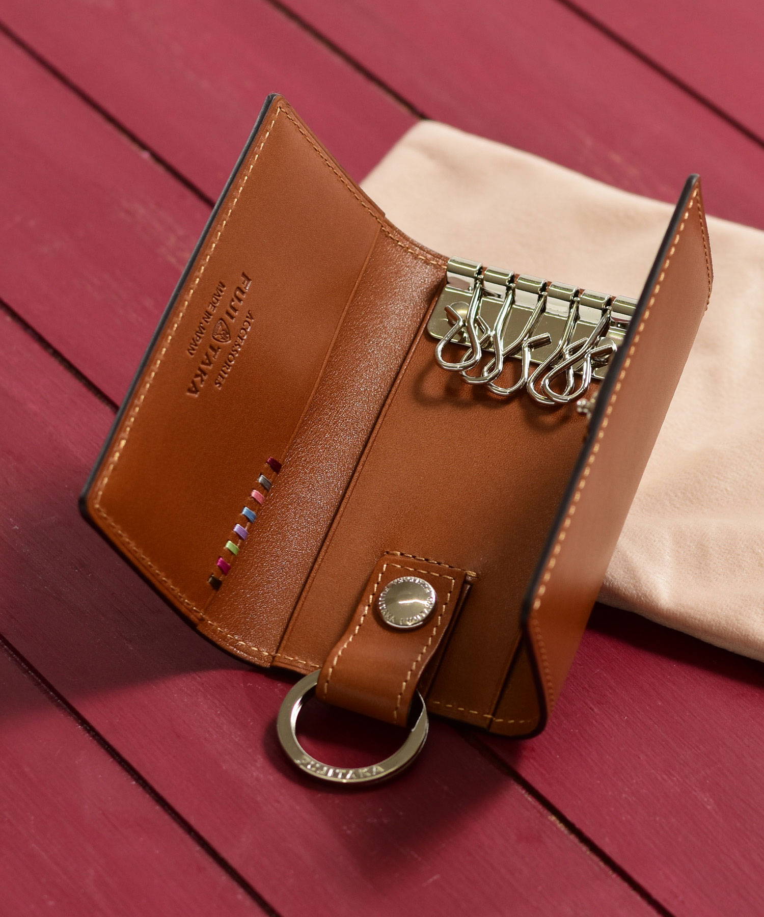 FUJITAKA / フジタカ デュプイ ボックスカーフ ボックス キーケース 5