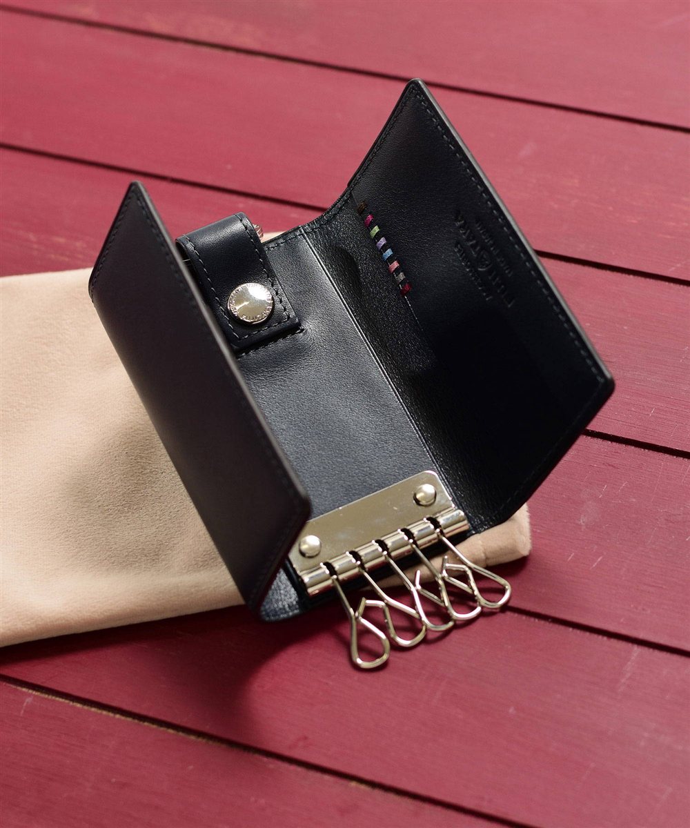 フジタカ デュプイ ボックスカーフ ボックス キーケース 5連 スマートキー対応