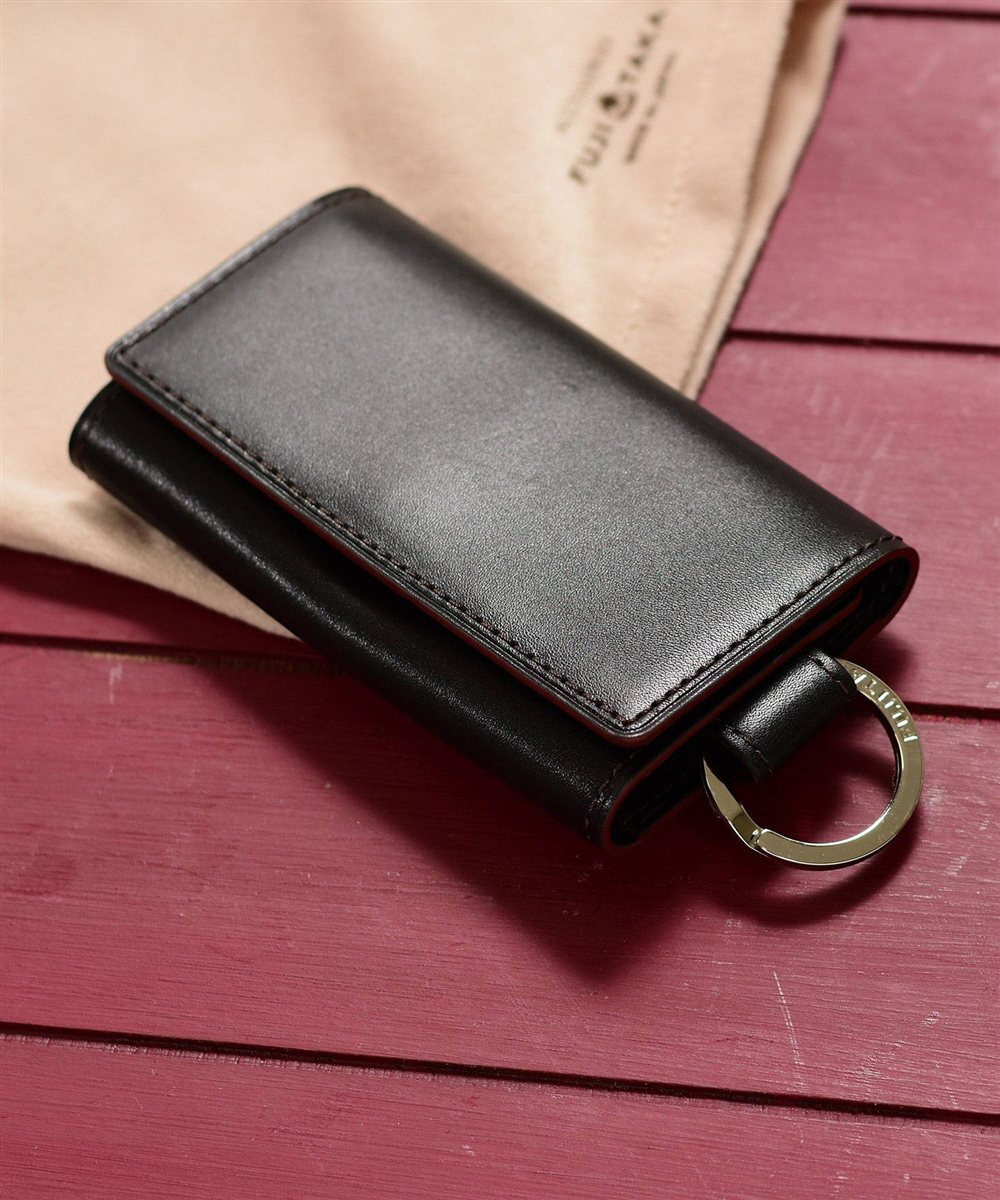 フジタカ デュプイ ボックスカーフ ボックス キーケース 5連 スマートキー対応