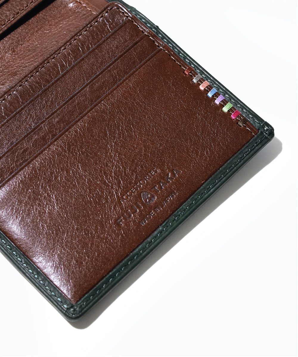 フジタカ ネイション コンパクト 二つ折り財布 カード段6