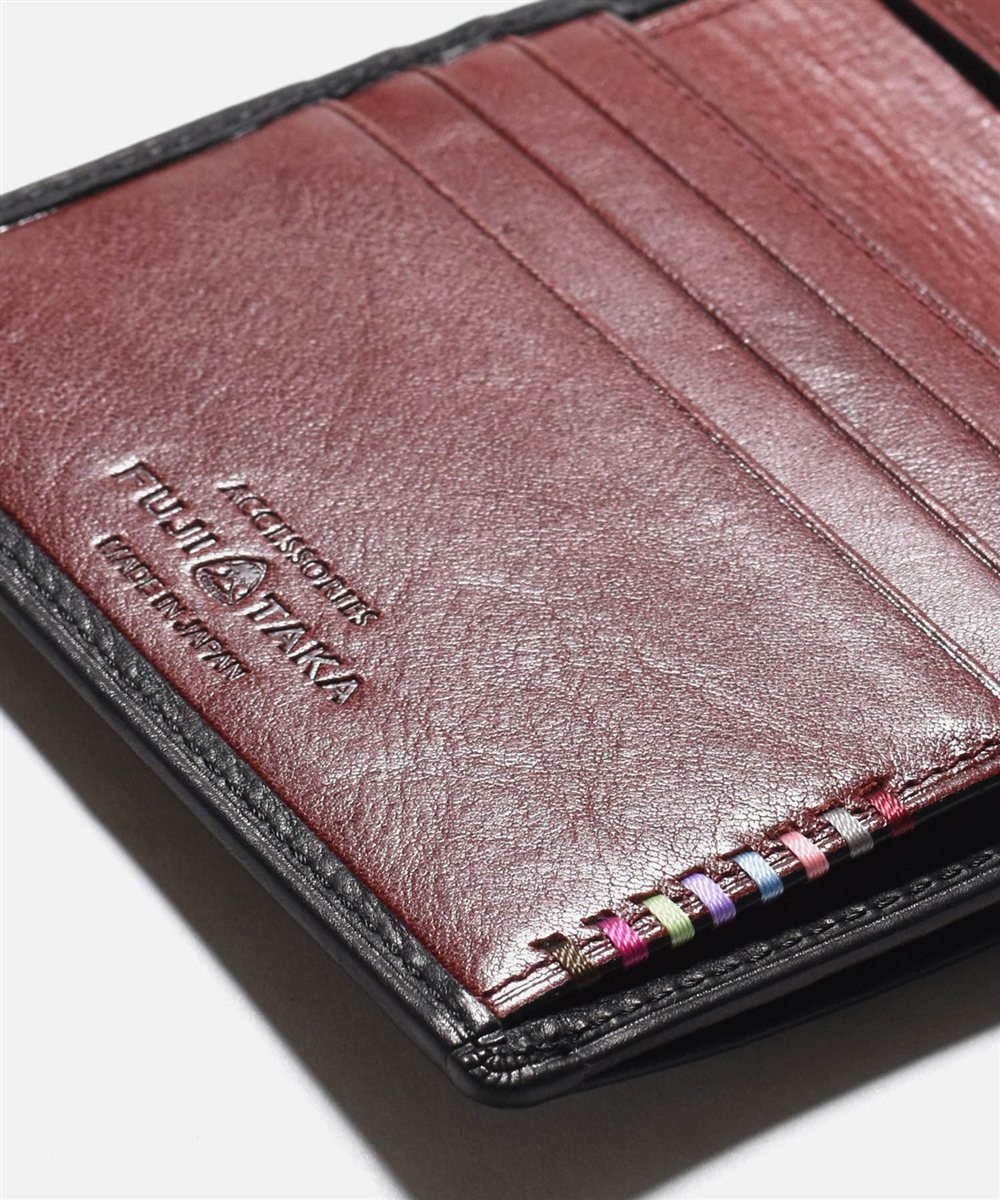 フジタカ ネイション コンパクト 二つ折り財布 カード段6