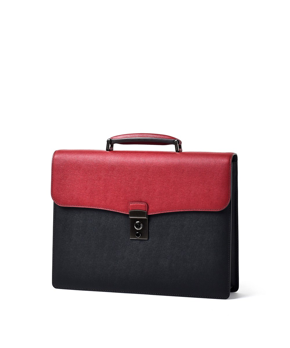 フジタカ ディアマン レザービジネスバッグ A4 カブセ