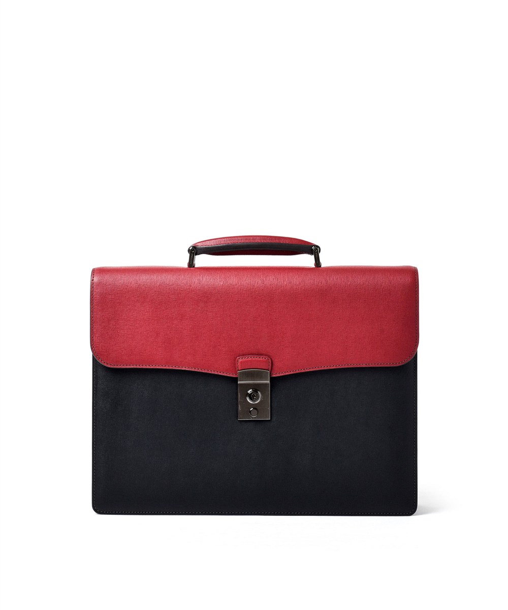 フジタカ ディアマン レザービジネスバッグ A4 カブセ