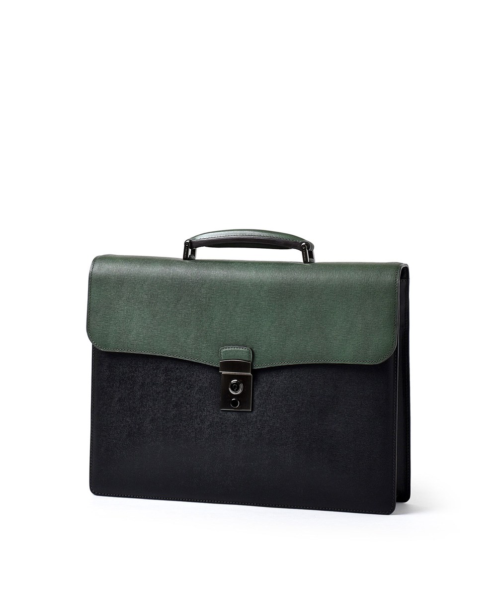 フジタカ ディアマン レザービジネスバッグ A4 カブセ