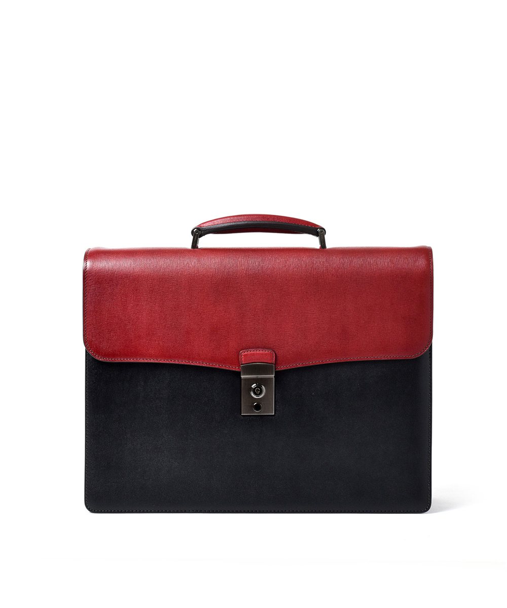 フジタカ ディアマン レザービジネスバッグ B4 ダブルルーム カブセ