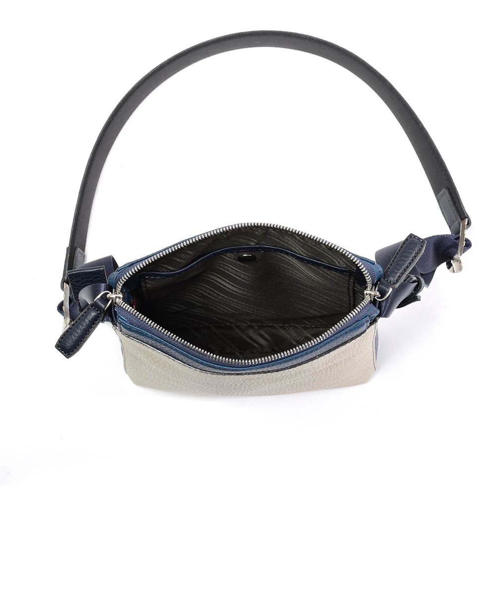 フジタカ ソル ネックポーチ型 レザーショルダーバッグ