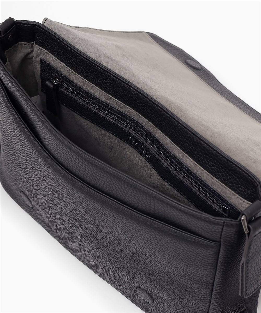 フジタカ アルタ かぶせ レザーショルダーバッグ B5